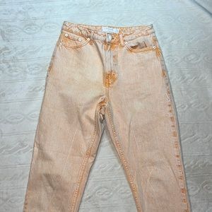 Topshop Light Orange Women Jeans